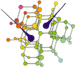 Xenonatomer i en diamant