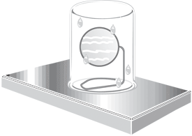 Sæbehinde i bægerglas