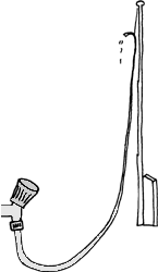 Vandslange fastgjort til flagstang